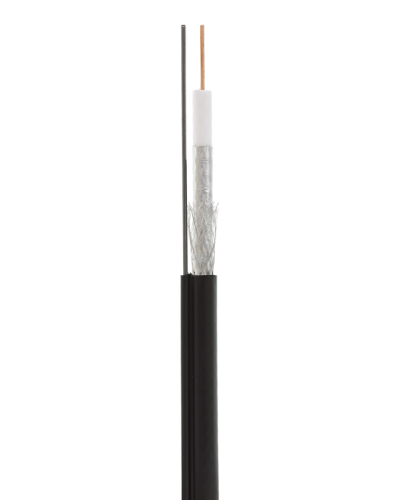 RG-11U, 75 Ом, CCS/Al/Al 83% + ТРОС*1 (бухта 305 м), черный OUTDOOR (01-3021). Кабель коаксиальный радиочастотный. Rexant в Санкт-Петербурге