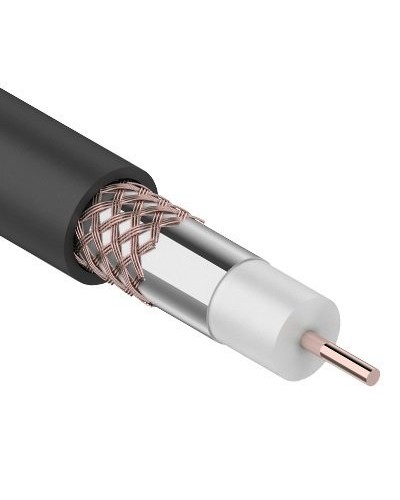 RG-6U+Cu, 75 Ом, Cu/Al/Cu, 64%, 100м. OUTDOOR REXANT (01-2222). Кабель коаксиальный радиочастотный. Rexant в Санкт-Петербурге