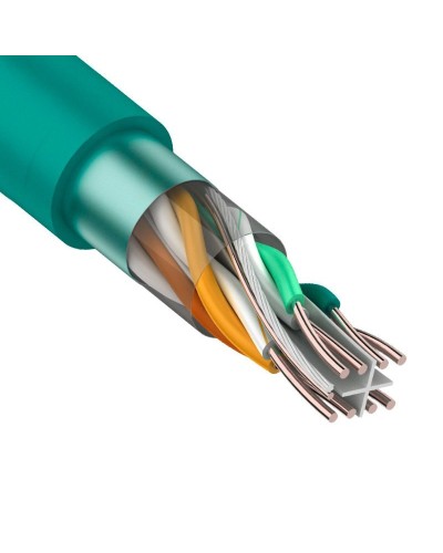 F/UTP, CAT 6, нг(А)-LSLTx, 4х2х0,575мм, 23AWG, INDOOR, SOLID, зеленый, 305м REXANT (01-0171). Кабель «витая пара» (LAN) для структурированных систем связи. Rexant в Санкт-Петербурге