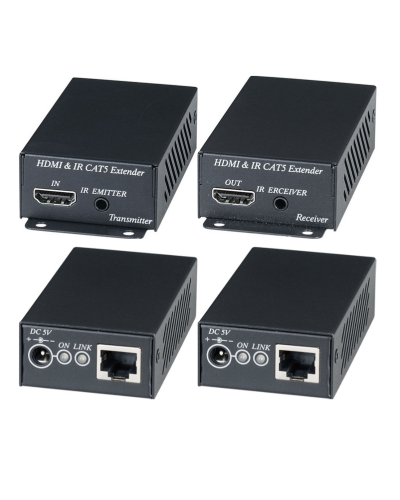 HE02EI. Комплект для передачи HDMI-сигнала с ИК-повторителем. SC&T в Санкт-Петербурге