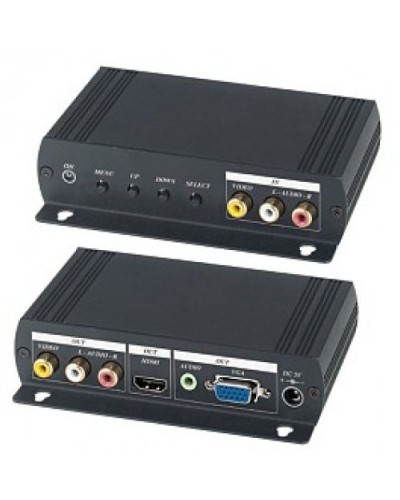 AD001HH. Преобразователь композитного видео и аудиосигналов в VGA и HDMI. SC&T в Санкт-Петербурге