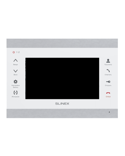 SL-07MHD (серебро+белый). Монитор домофона цветной с функцией «свободные руки». SLINEX в Санкт-Петербурге