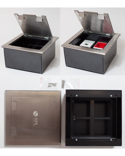 Люк на 4 поста (45х45), из нержавеющей стали, с коробкой, IP40 (300014). Люк. SPL в Санкт-Петербурге