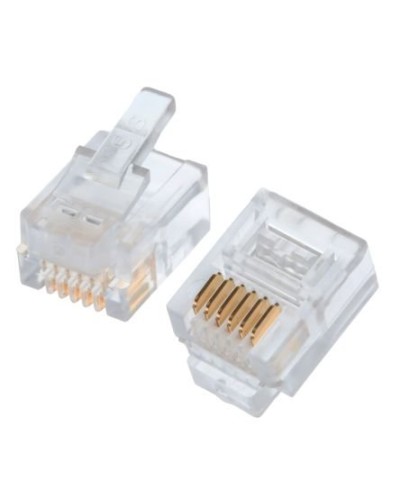 Коннекторы 6P6C (RJ-11) (100шт) (10-0228). Телефонный разъем 6P6C (RJ-11). SUPRLAN в Санкт-Петербурге