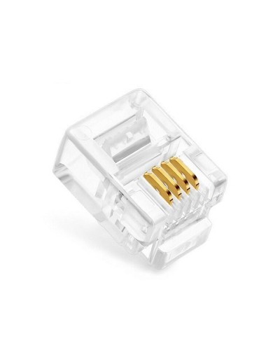 Коннекторы 6P4C (RJ-11) (100шт) (10-0227). Телефонный разъем 6P4C (RJ-11). SUPRLAN в Санкт-Петербурге