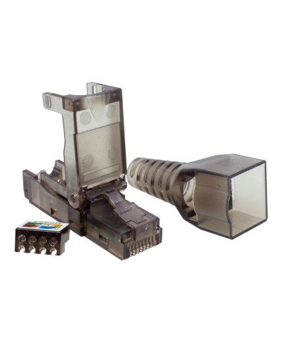 Коннектор 8P8C UTP 6A (RJ-45) безынструментальный (10-0239). Разъем RJ-45. SUPRLAN в Санкт-Петербурге