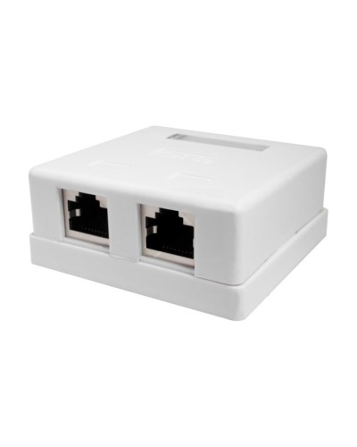 Розетка настенная RJ-45, 8P8C, Cat.5e, 2 порта, FTP (10-0308). Компьютерная розетка. SUPRLAN в Санкт-Петербурге