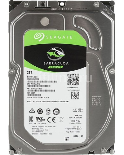 HDD 2000 GB (2 TB) SATA-III Barracuda (ST2000DM008). Жесткий диск (HDD) для видеонаблюдения. Seagate в Санкт-Петербурге