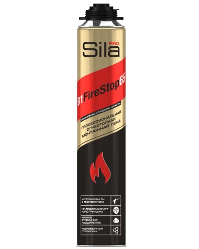 Пена огнестойкая Sila Pro B1 Firestop 65, 850 мл: Пена монтажная профессиональная в Санкт-Петербурге
