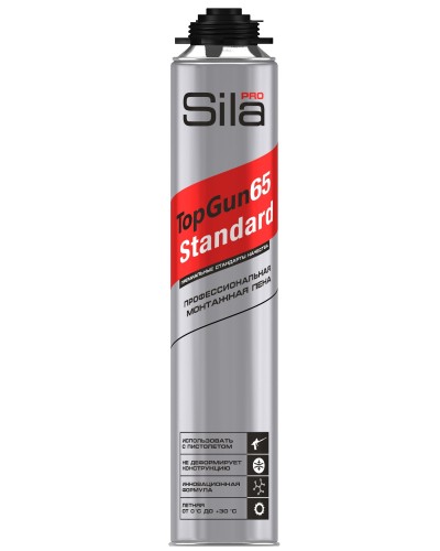 Пена монтажная Sila Pro TopGun 65 STANDARD, 850 мл. Пена монтажная профессиональная. Sila в Санкт-Петербурге