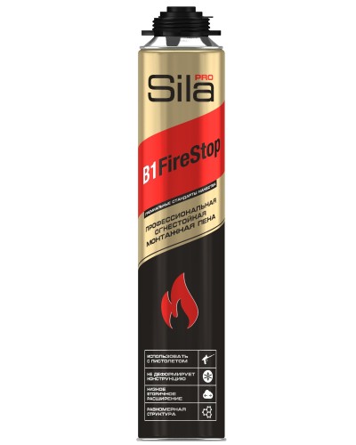 Пена огнестойкая Sila Pro B1 Firestop, 750 мл: Пена монтажная профессиональная в Санкт-Петербурге
