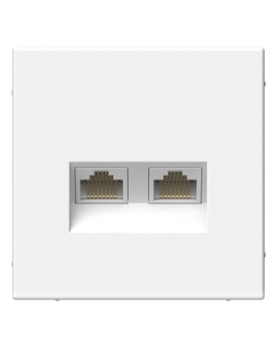 ArtGallery розетка двойная RJ45, кат. 6Е, скрытой установки, механизм, белый (GAL000188). Розетка компьютерная. Systeme Electric в Санкт-Петербурге