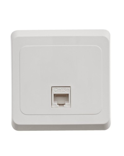 Этюд розетка RJ45, кат. 5Е, 1-местная, в сборе, скрытой установки, белый (KOMC-001B). Розетка компьютерная. Systeme Electric в Санкт-Петербурге