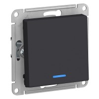 AtlasDesign выключатель 1-клавишный с подсветкой, скрытой установки, механизм, карбон (ATN001013). Выключатель. Systeme Electric