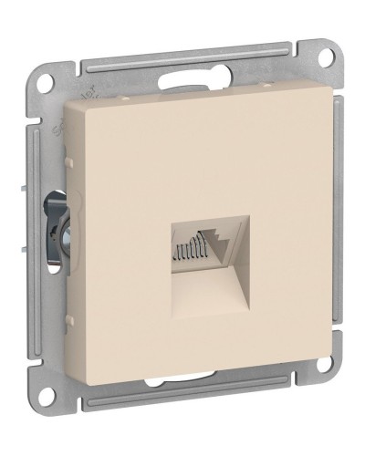 AtlasDesign розетка RJ45, кат. 5Е, 1-местная, скрытой установки, механизм, бежевый (ATN000283). Розетка компьютерная. Systeme Electric в Санкт-Петербурге