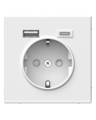ArtGallery розетка 1-местная с USB тип-A+C, скрытой установки, механизм, белый (GAL000132). Розетка с USB. Systeme Electric в Санкт-Петербурге