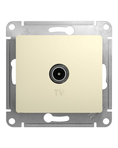 Glossa розетка TV антенна коннектор, 1-местная, скрытой установки, механизм, бежевый (GSL000293). Розетка TV антенна. Systeme Electric в Санкт-Петербурге
