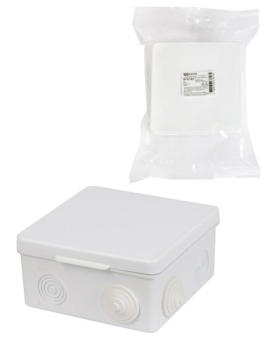 Коробка ОП 100х100х55мм, крышка, IP54, 8вх. (SQ1401-0513). Распаячная коробка. TDM ЕLECTRIC в Санкт-Петербурге