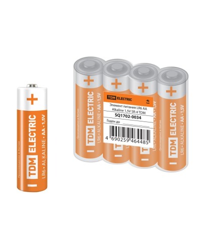LR6 AA Alkaline 1,5V SR-4 TDM (SQ1702-0034). Элемент питания. TDM ЕLECTRIC в Санкт-Петербурге