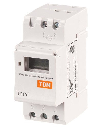 ТЭ15-1мин/7дн-16on/off-16А-DIN TDM (SQ1503-0005). Таймер электронный. TDM ЕLECTRIC в Санкт-Петербурге
