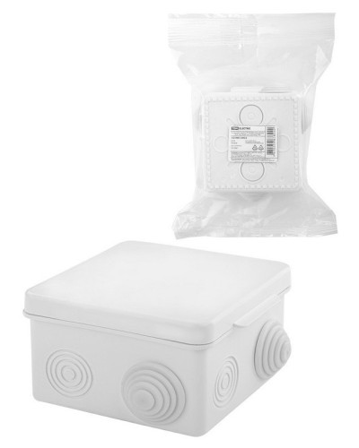 Коробка ОП 80х80х50мм, крышка, IP54, 7вх., белая (SQ1401-0922). Распаячная коробка. TDM ЕLECTRIC в Санкт-Петербурге