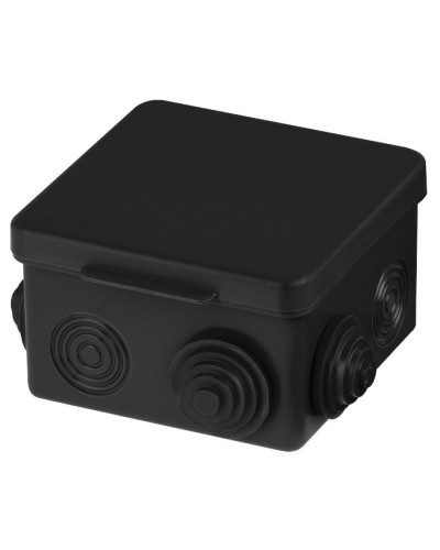 Распаячная коробка ОП 80х80х50мм, крышка, IP54, 7вх., черная TDM (SQ1401-0912). Распаячная коробка ОП. TDM ЕLECTRIC в Санкт-Петербурге
