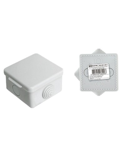 Коробка ОП 65х65х50мм, крышка, IP54, 4вх (SQ1401-0511). Распаячная коробка. TDM ЕLECTRIC в Санкт-Петербурге