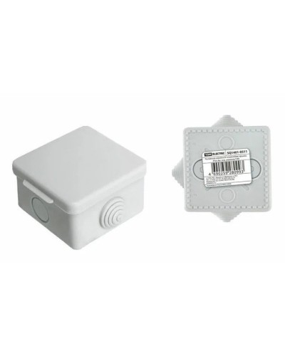 Коробка ОП 65х65х50мм, крышка,  IP54, 4вх. (SQ1401-0111). Распаячная коробка. TDM ЕLECTRIC в Санкт-Петербурге