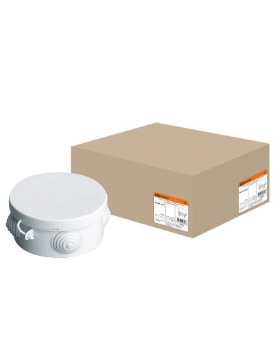 Коробка ОП D85х40мм, крышка, IP54, 4вх. (SQ1401-0502). Распаячная коробка. TDM ЕLECTRIC в Санкт-Петербурге