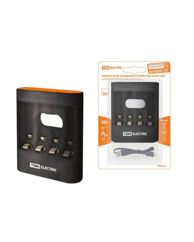 Зарядное устройство 36044 (3600mA 4слота АА/ААА 4 кан.USB) (SQ1702-0100). Зарядное устройство. TDM ЕLECTRIC в Санкт-Петербурге
