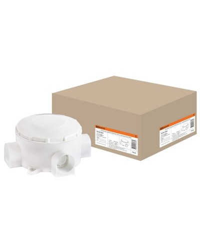 Распаячная коробка ОП D80х35мм, IP42, 3-х рожковая, белая TDM (SQ1401-4004). Распаячная коробка ОП. TDM ЕLECTRIC в Санкт-Петербурге