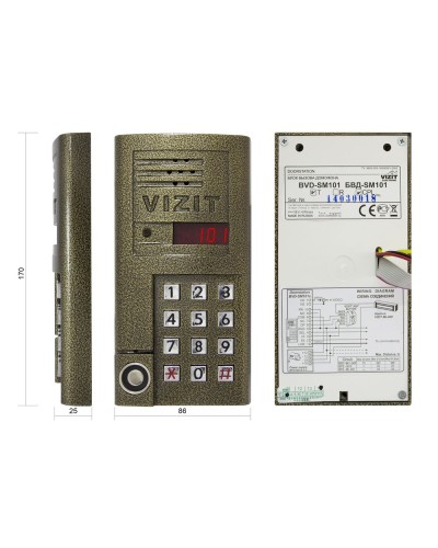 БВД-SM101TCPL. Вызывная панель цветная. VIZIT в Санкт-Петербурге