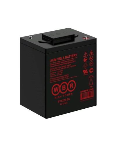WBR EVX225-6G. Аккумулятор герметичный свинцово-кислотный. WBR в Санкт-Петербурге