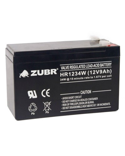ZUBR HR 1234W (12V, 9Ah). Аккумулятор герметичный свинцово-кислотный. ZUBR в Санкт-Петербурге
