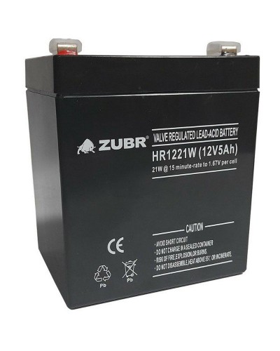 ZUBR HR 1221W (12V, 5Ah). Аккумулятор герметичный свинцово-кислотный. ZUBR в Санкт-Петербурге