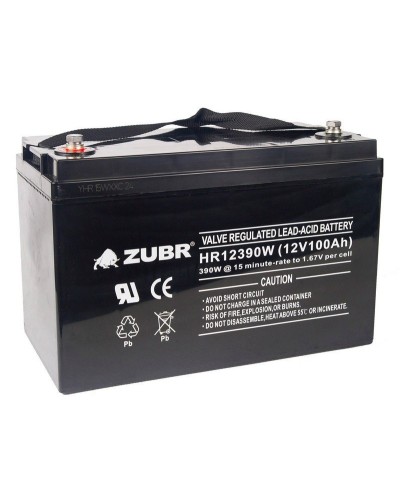 ZUBR HR 12390W (12V, 110Ah). Аккумулятор герметичный свинцово-кислотный. ZUBR в Санкт-Петербурге