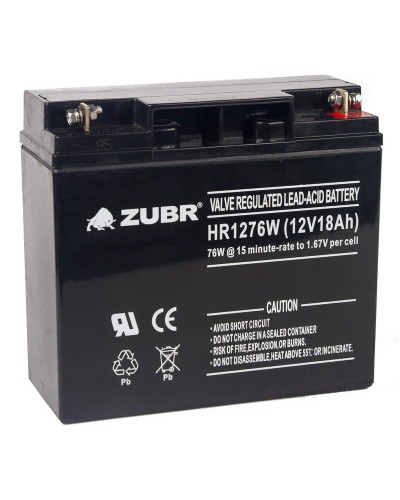 ZUBR HR 1276W (12V, 18Ah). Аккумулятор герметичный свинцово-кислотный. ZUBR в Санкт-Петербурге
