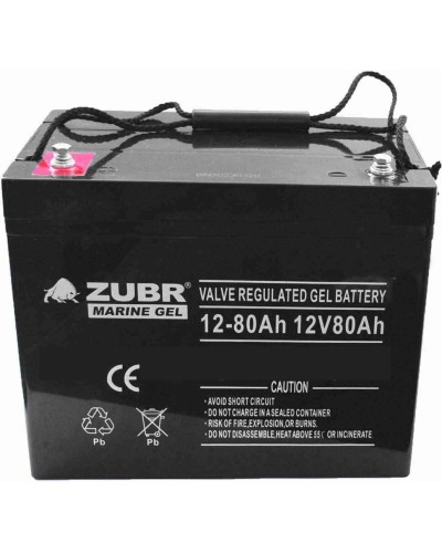 ZUBR MARINE GEL NPG 12-80 (12V, 80Ah). Аккумулятор герметичный свинцово-кислотный. ZUBR в Санкт-Петербурге