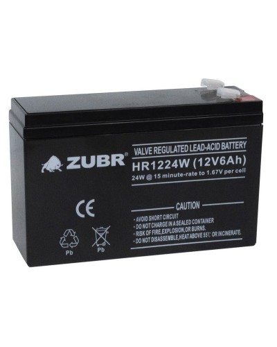 ZUBR HR 1224W (12V, 6Ah). Аккумулятор герметичный свинцово-кислотный. ZUBR в Санкт-Петербурге