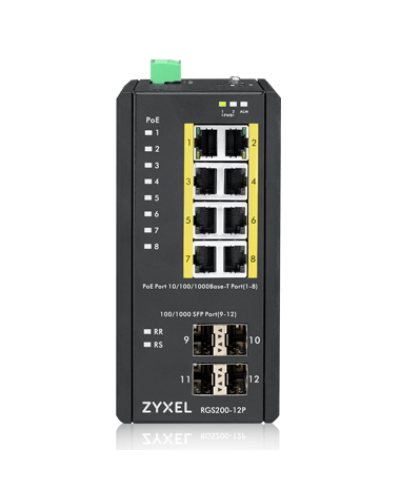 RGS200-12P-ZZ0101F. Промышленный L2 PoE+ коммутатор. ZYXEL в Санкт-Петербурге