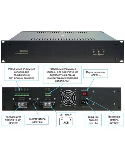 SKAT -V.12DC-18 RACK (СКАТ ИБП-12/18-RACK) (2145). Источник вторичного электропитания резервированный. Бастион в Санкт-Петербурге