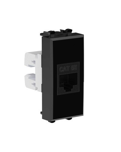 Розетка RJ-45, кат.5E, Avanti, 1 модуль, черный квадрат (4402661): Розетка компьютерная модульная в Санкт-Петербурге