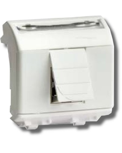 Розетка RJ-45 Brava 2 модуля белая (76655B): Розетка компьютерная с двумя разъёмами в Санкт-Петербурге