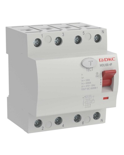 YON MAX MDL100 ВДТ, 4P, 30mA, 40A, АС (MDL100-4P2-40-AC). Автоматический выключатель дифференциальный (УЗО). ДКС в Санкт-Петербурге