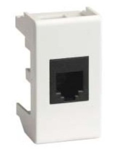 Розетка RJ-45 Viva 1 модуль белая (45048): Розетка компьютерная экранированная с одним разъёмом в Санкт-Петербурге