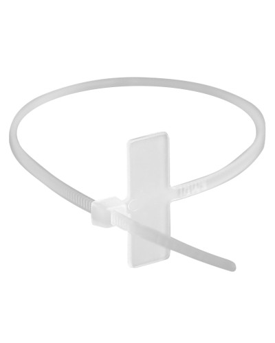 Хомут 2,5x100 белый (100шт) (252100SR-M): Хомут маркировочный, горизонтальная табличка под замком 24,5x7,8 в Санкт-Петербурге