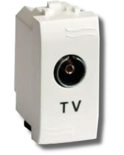 Розетка TV универсальная Brava 1 модуль белая (76721B): Розетка TV в Санкт-Петербурге
