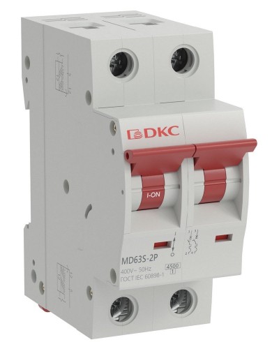 YON max MD63S 2P 40А 4,5кА C (MD63S-2PC40). Автоматический выключатель. ДКС в Санкт-Петербурге