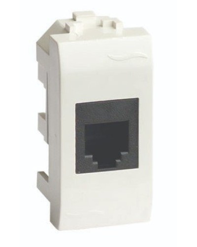 Розетка RJ-45 Brava 1 модуль слоновая кость (75457S): Розетка компьютерная с одним разъёмом в Санкт-Петербурге