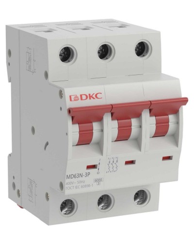 YON max MD63N 3P 25А 6кА C (MD63N-3PC25). Автоматический выключатель. ДКС в Санкт-Петербурге